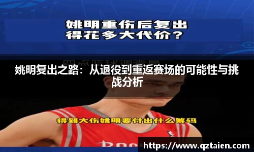 姚明复出之路：从退役到重返赛场的可能性与挑战分析
