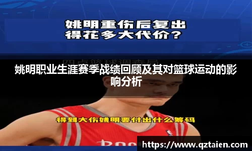 姚明职业生涯赛季战绩回顾及其对篮球运动的影响分析